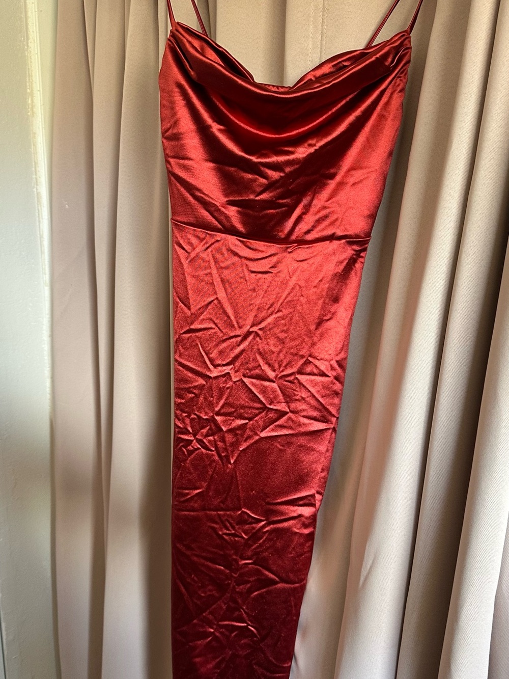 Windsor Red Satin Dress with Heart Logo